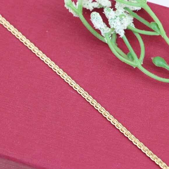 "Minimal Chain Rose Gold Bracelet in High Polish Finish, XPBL1085 - Picture 11 of 13